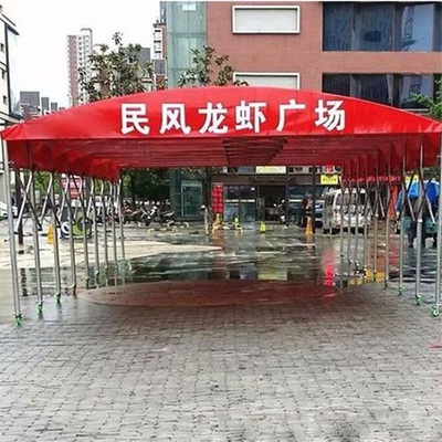 衢州开化电动移动推拉篷帐篷遮阳雨篷停车棚物流蓬仓库篷工厂雨棚